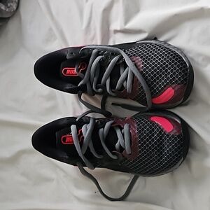 Black Nike basketball shoes
